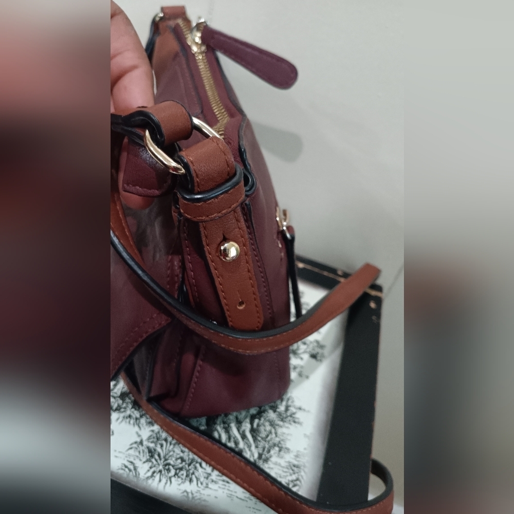 SIMPLY NOELLE Shoulder Bag Purse Crossbody Adjustable Strap Colorblock 6"x10" - Picture 12 of 12